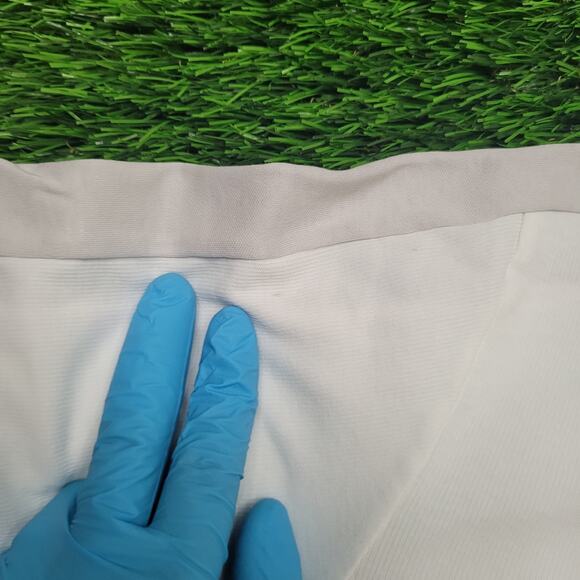 VTG 80s Jantzen Made in USA Polo Shirt Mens Medium Color Block Stripe Knit - Picture 8 of 9